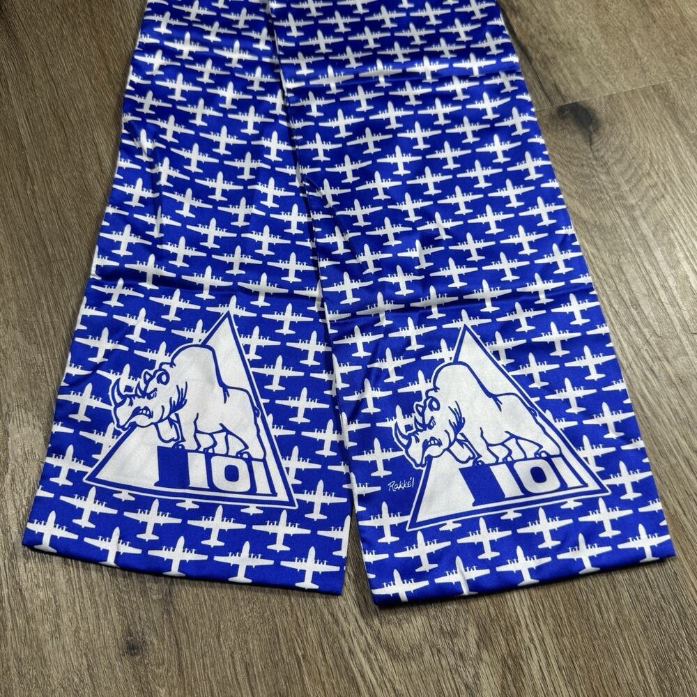 Vtg Rakkel RAMA World 101st ARW KC-135 Air Force Flight Scarf 45” USA Military